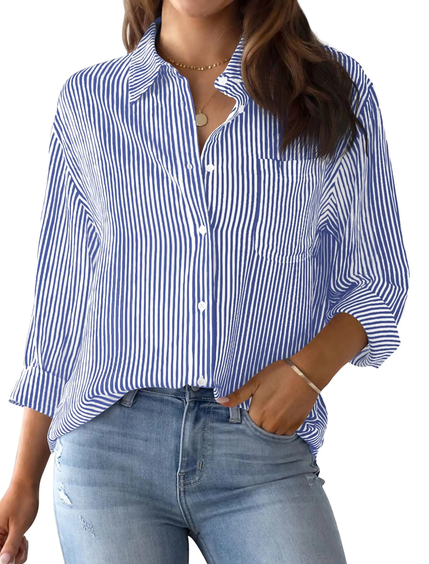 Lina™ - Striped office blouse