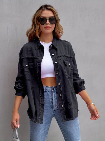 Serdia™ - Oversized Ripped Denim Jacket [Last Day Discount] 