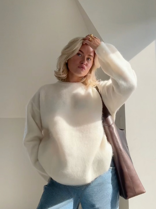 Cozy soft mohair knit sweater 