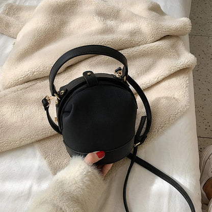 Retro Chic Bucket Shoulder Bag 