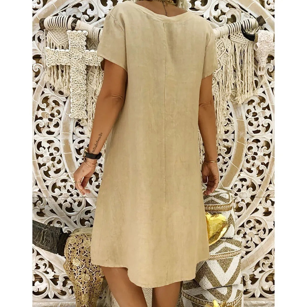 Felicia™ - Casual, loose cotton dress
