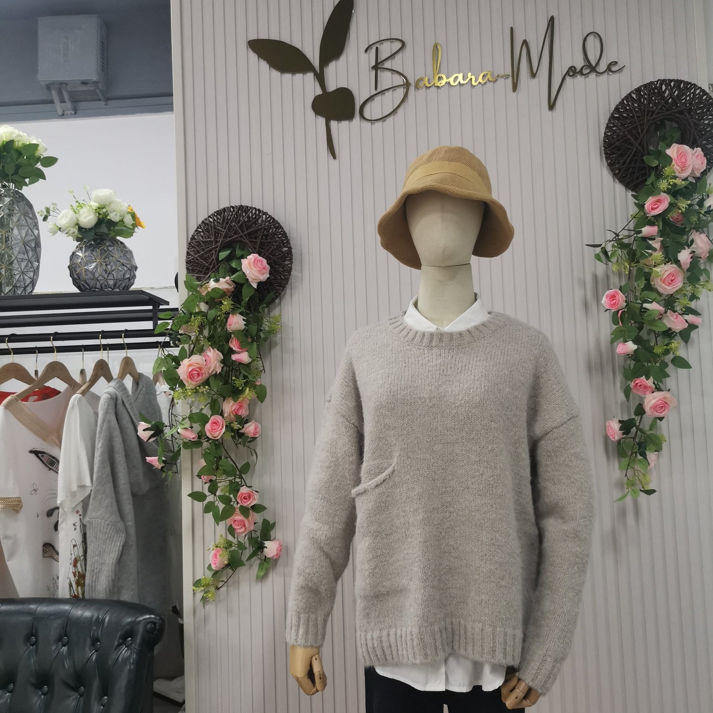 Jelena™ - Oversized knitted sweater with pocket