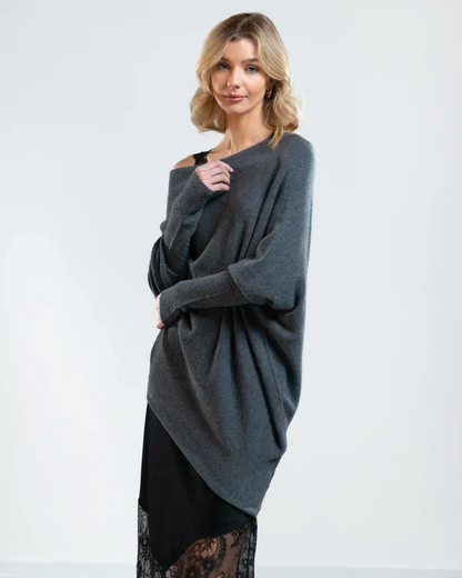 Mariemi™ | Asymmetric Draped Sweater