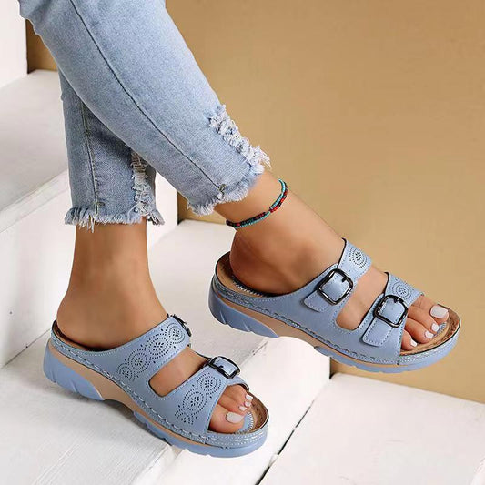 Ivana | Orthopedic strappy sandals with buckle
