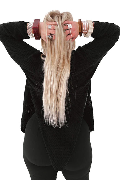 Cozy mid-length cardigan with long sleeves 