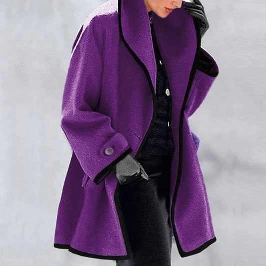 Classic wool blend coat for autumn and winter 