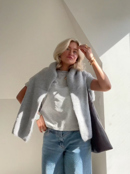 Cozy soft mohair knit sweater 