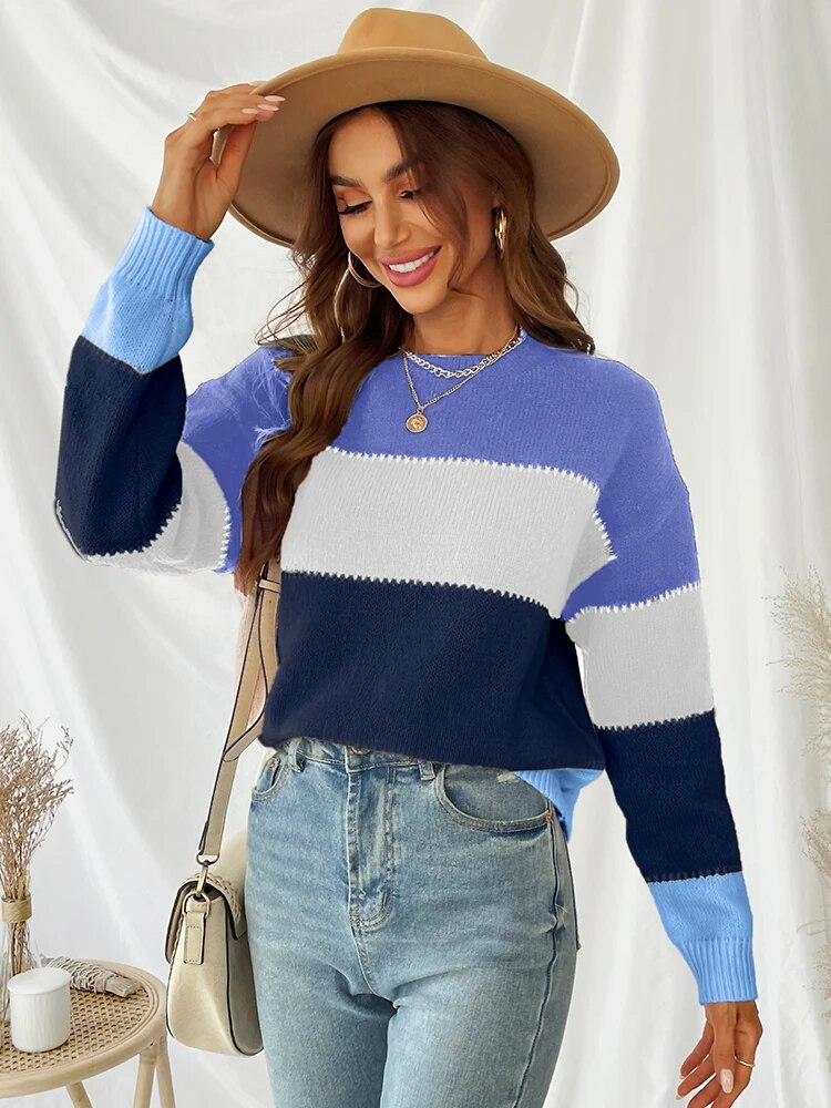 Thea™ - Striped knit sweater 