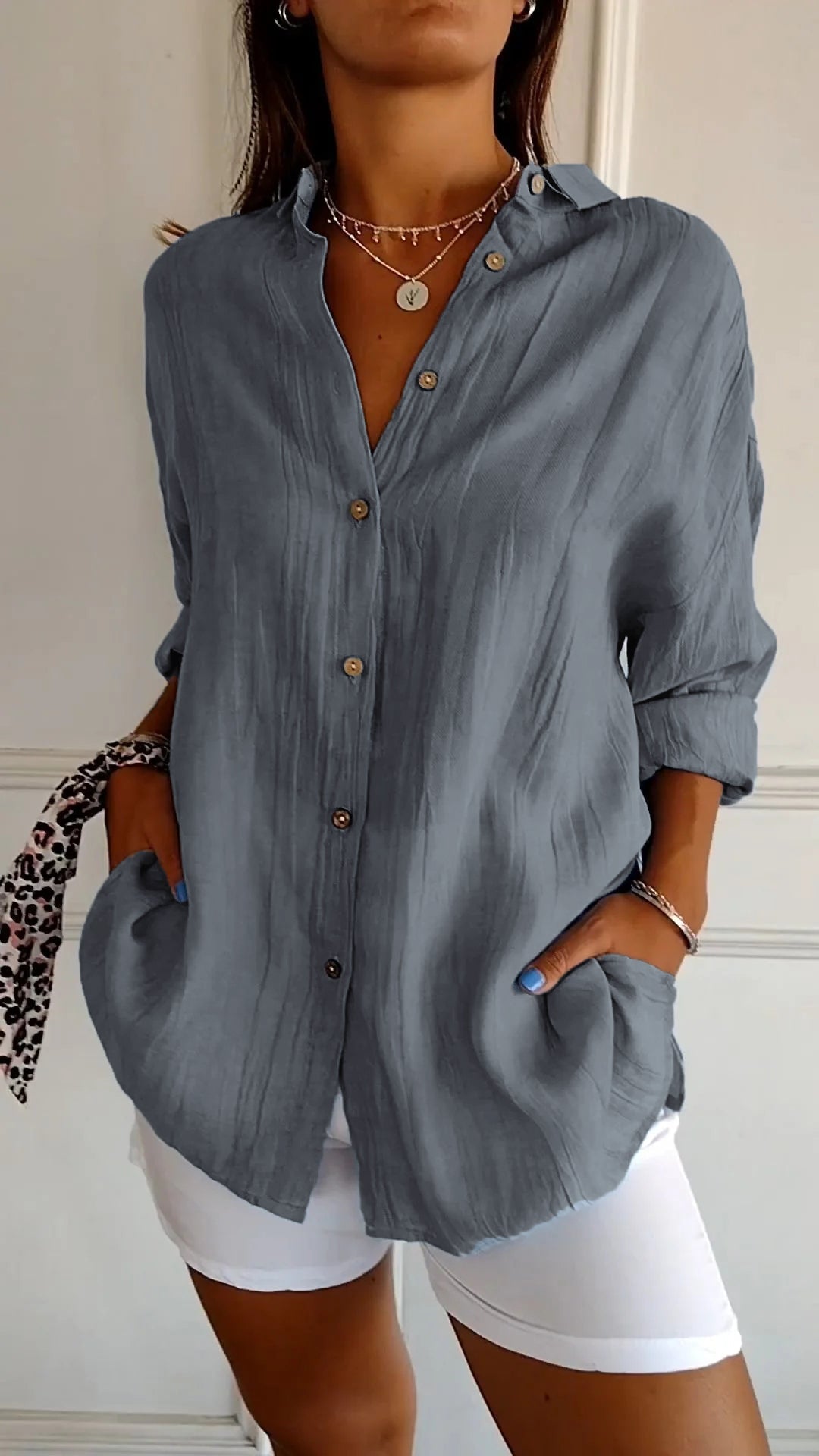Saskia™ - Elegant pleated shirt [Last day discount] 