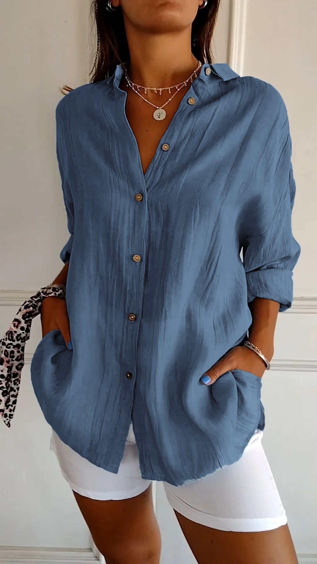 Saskia™ - Elegant pleated shirt [Last day discount] 