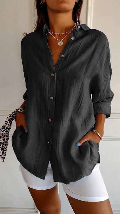 Saskia™ - Elegant pleated shirt [Last day discount] 