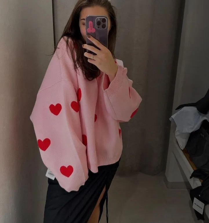 Lovely™ - Fashionable knitted sweater in plus size