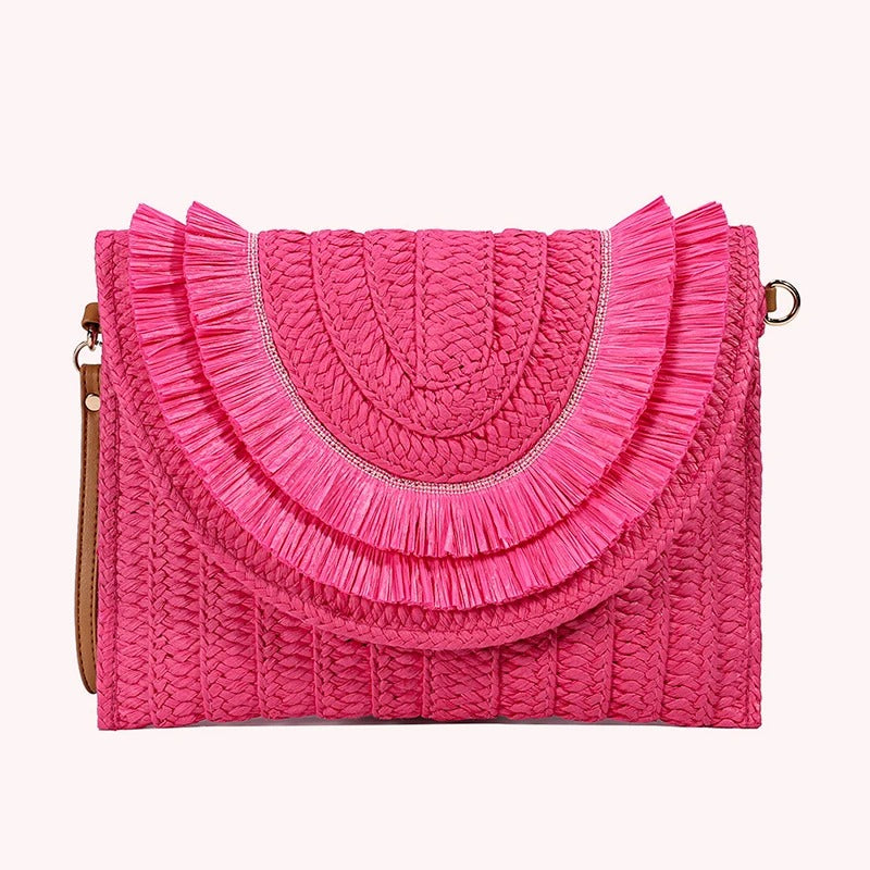 Carmen | Raffia straw clutch