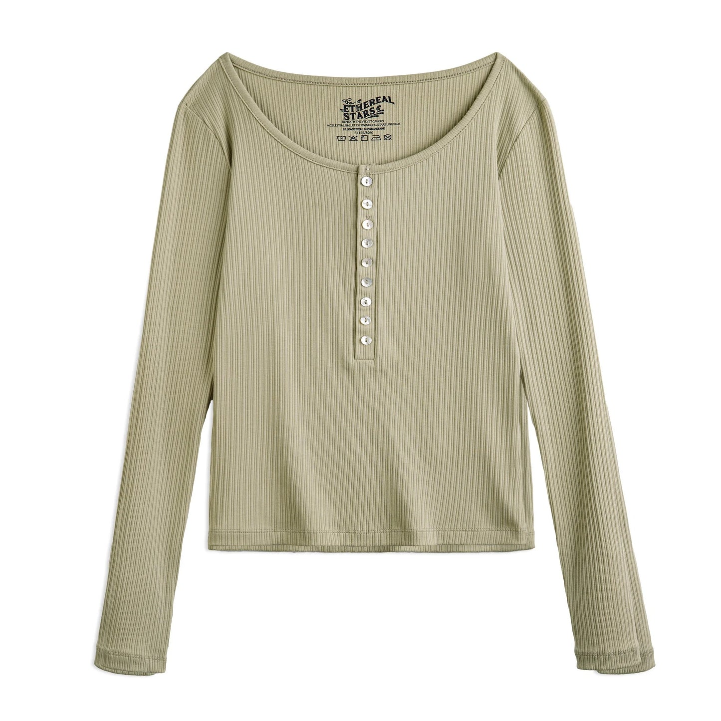 Elena | Slim-Fit Henley Shirt