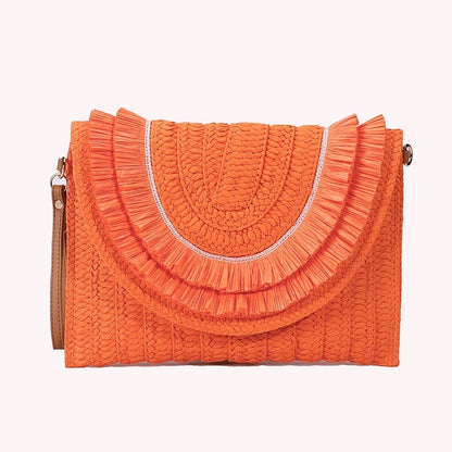 Carmen | Raffia straw clutch