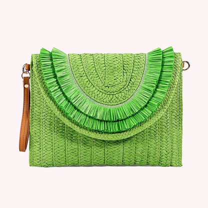 Carmen | Raffia straw clutch