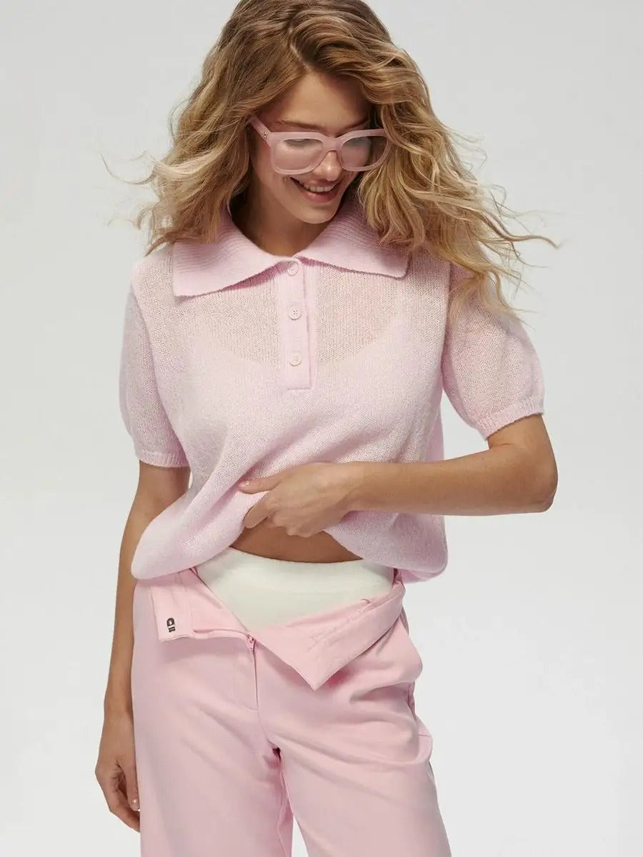 Frieda | Knitted polo sweater