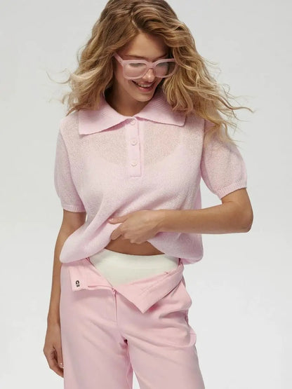 Frieda | Knitted polo sweater