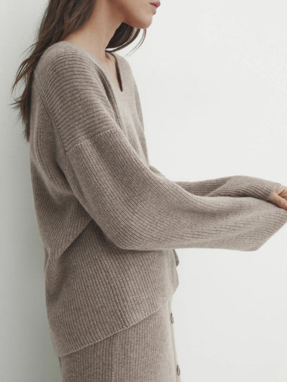 Elena | Frans-Geïnspireerde Losse Gebreide Trui