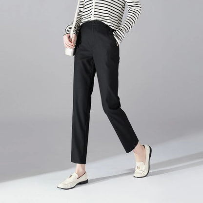 Bella | Elegant high waist slim trousers
