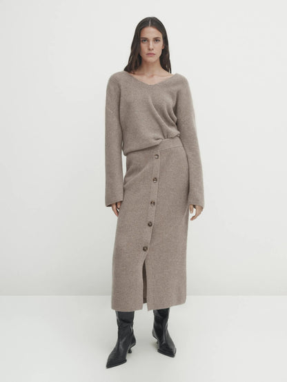 Elena | Frans-Geïnspireerde Losse Gebreide Trui