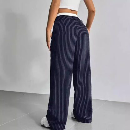 Bella | Striped high-waisted wide-leg pants