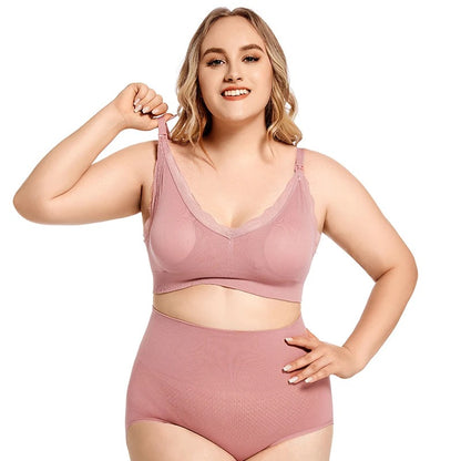 Nova™ - Plus Size Draadloze Borstvoedingsbh