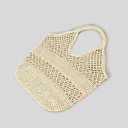 Carmen | Handmade straw bag with perforated pattern