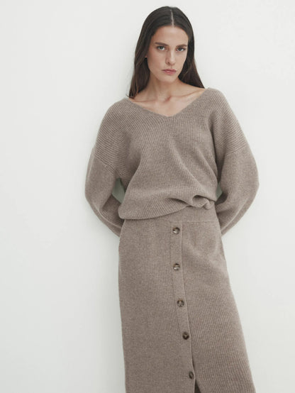 Elena | Frans-Geïnspireerde Losse Gebreide Trui