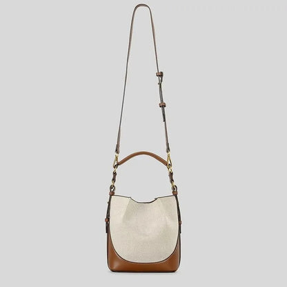 Carmen | Canvas &amp; PU leather shoulder bag