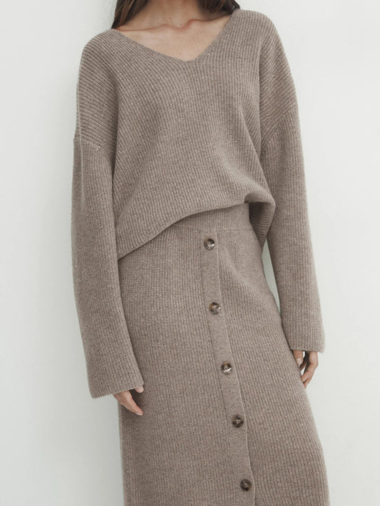 Elena | Frans-Geïnspireerde Losse Gebreide Trui