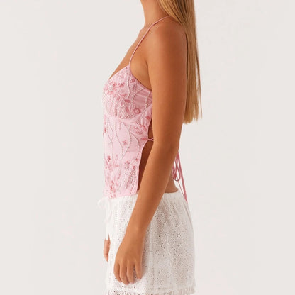 Frieda | Camisole top with beads and sequins