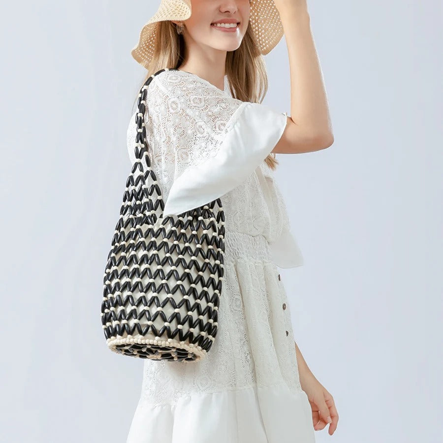 Eudora | Handmade Woven Bead Shopper