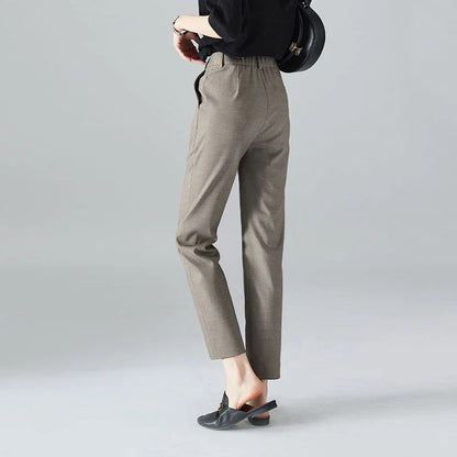 Bella | Elegant high waist slim trousers