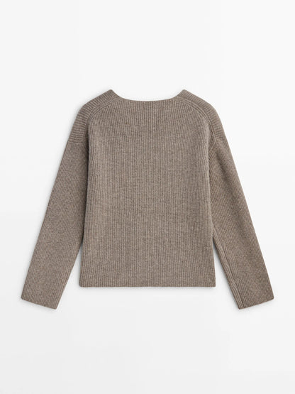 Elena | Frans-Geïnspireerde Losse Gebreide Trui