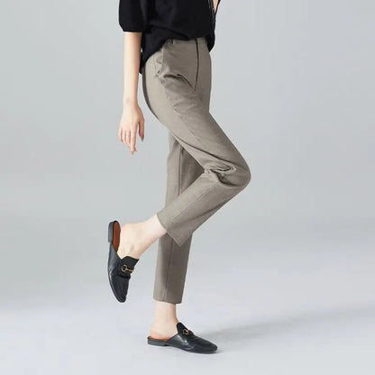 Bella | Elegant high waist slim trousers