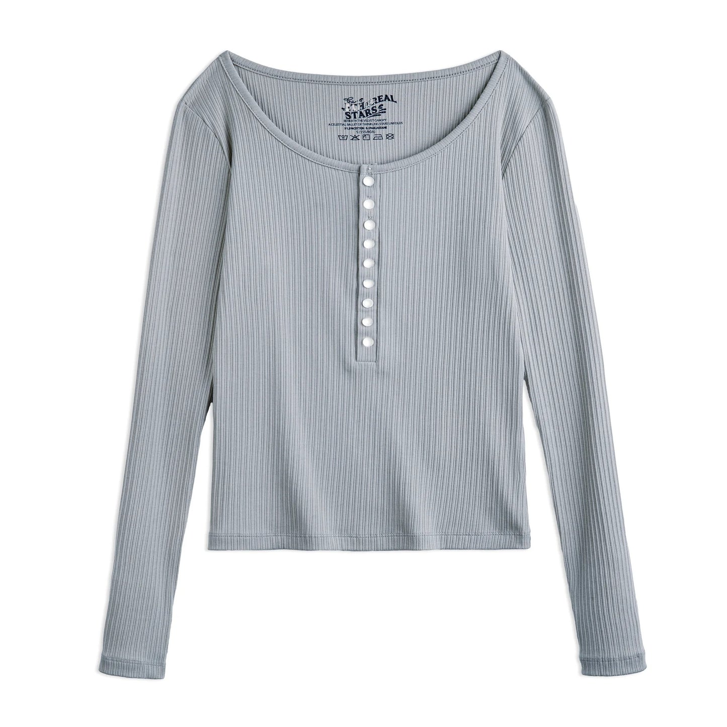 Elena | Slim-Fit Henley Shirt