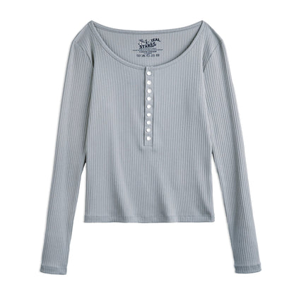 Elena | Slim-Fit Henley Shirt