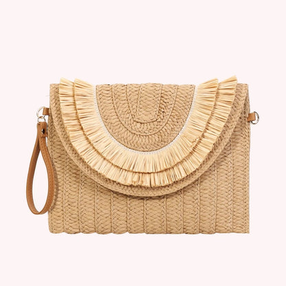 Carmen | Raffia straw clutch