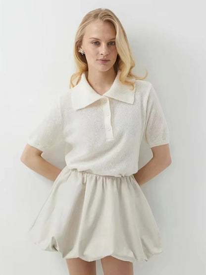 Frieda | Knitted polo sweater