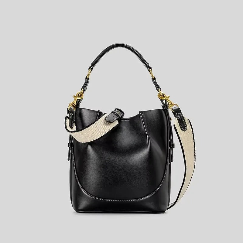 Carmen | Canvas &amp; PU leather shoulder bag