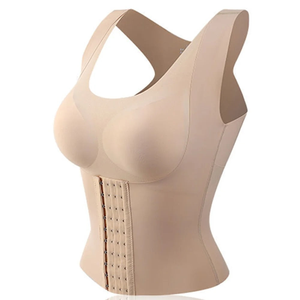 Nova™ - 3-in-1 Top with waist buttons – Bra-top, Houdingscorrector and Afslankende Ondersteuning in Eén