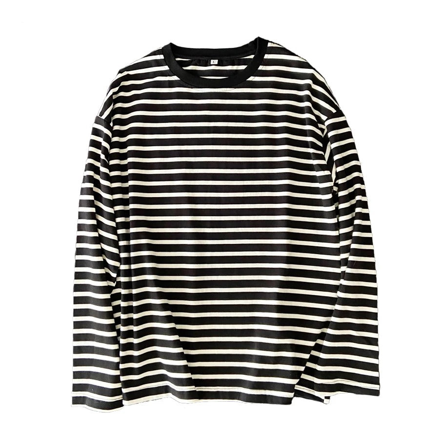 Elena | Striped Lange Mouwen T-shirt van Katoen
