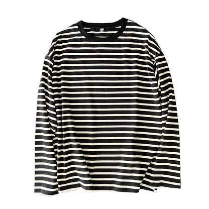 Elena | Striped Lange Mouwen T-shirt van Katoen
