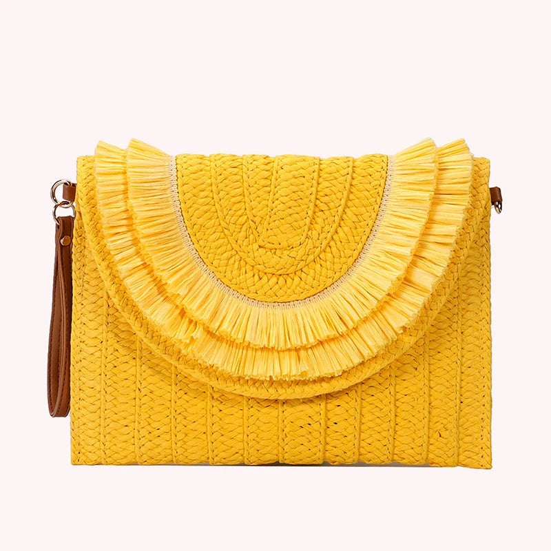 Carmen | Raffia straw clutch