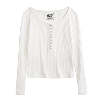 Elena | Slim-Fit Henley Shirt