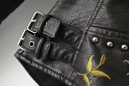 Flor™ - Floral Leather Jacket [Last Day Discount]