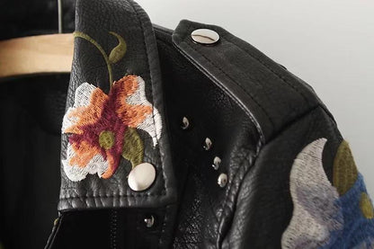 Flor™ - Floral Leather Jacket [Last Day Discount]