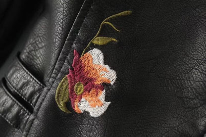 Flor™ - Floral Leather Jacket [Last Day Discount]