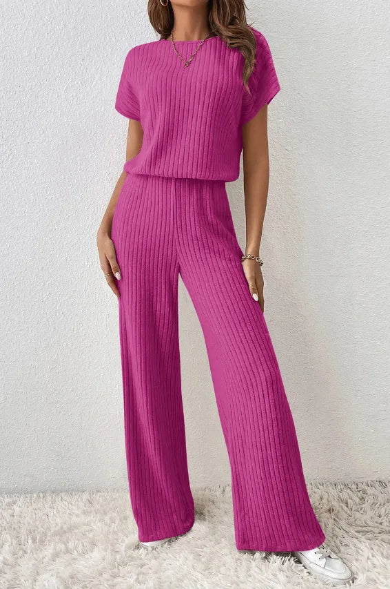 Zeke | Elegant ribbed knit two-piece set 